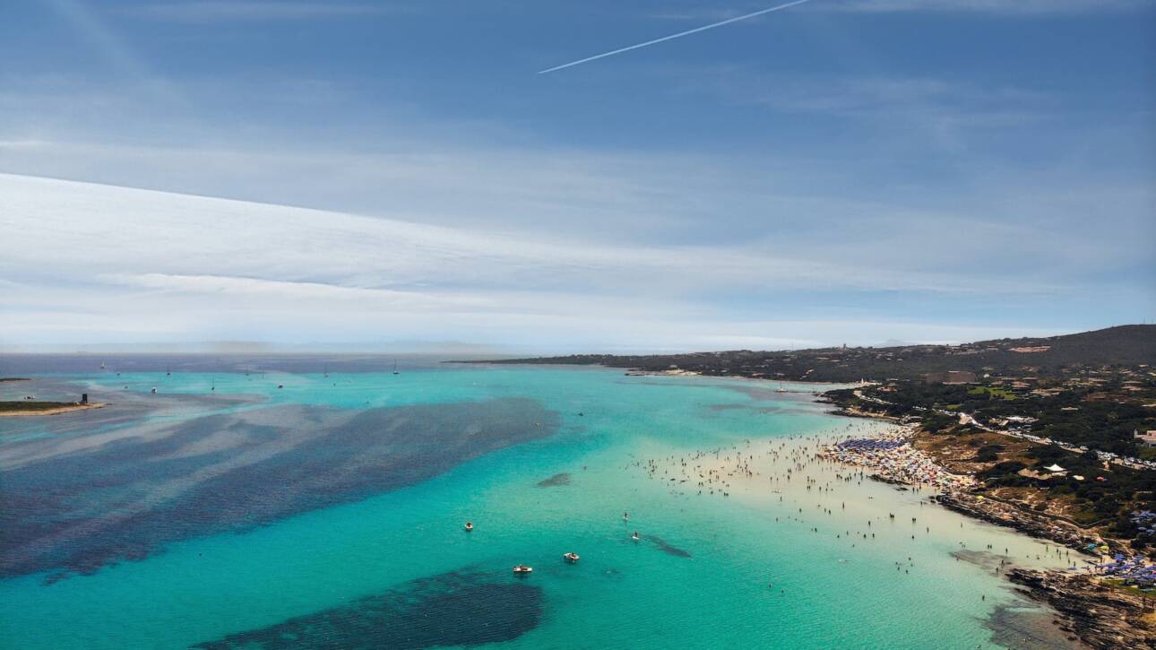 aerial view of sea